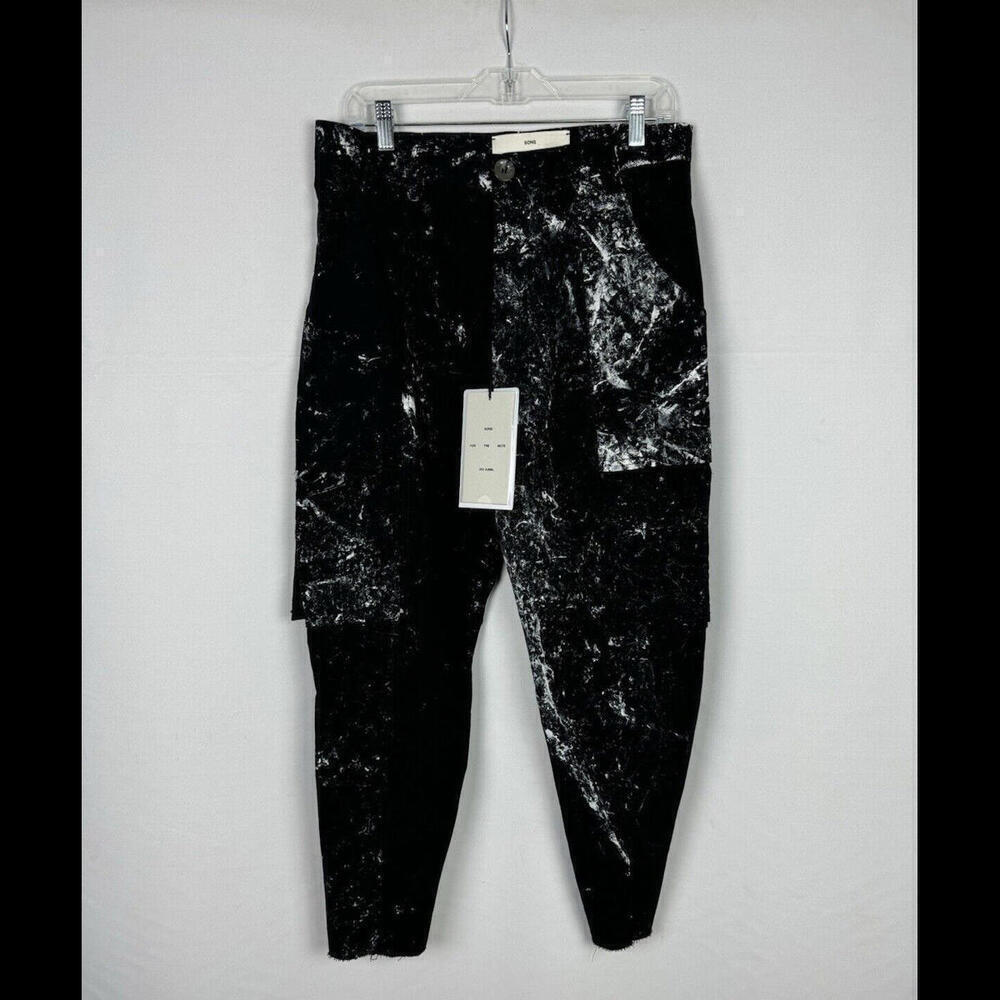 Song for the Mute Kick Crop Cargo Pants Black Size 48 IT, 32x26